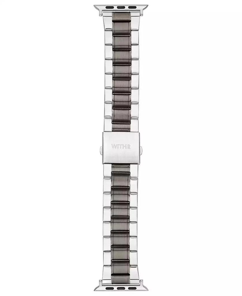 商品WITHit|Black and Silver-Tone Stainless Steel Y-Link Bracelet designed for Apple Watch® 42mm (Series 1-3 only) & 44/45/46/49mm (Ultra & Ultra 2),价格¥373,第3张图片详细描述