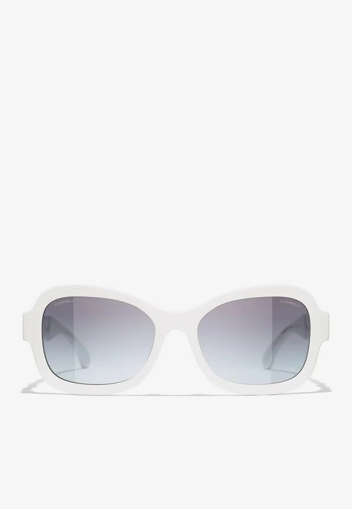 商品Chanel|Rectangular Sunglasses with Chain Detail,价格¥3182,第1张图片