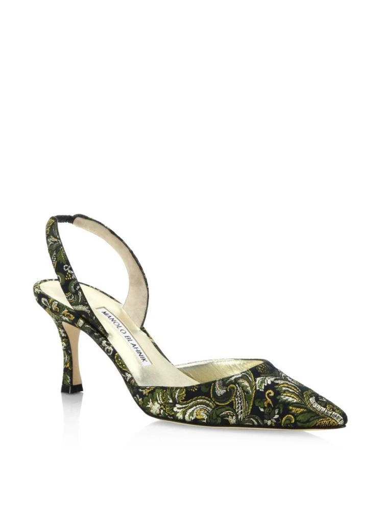 商品Manolo Blahnik|Carolyne Brocade Slingback Pumps,价格¥2097,第1张图片