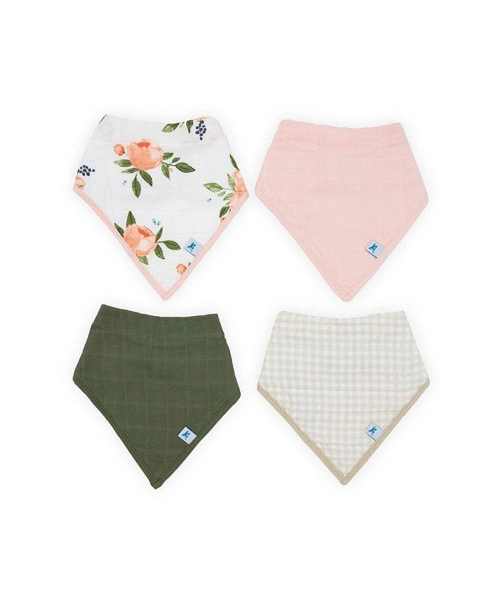 商品Little Unicorn|Unisex Cotton Muslin Bandana Bibs, 4 Pack,价格¥151,第1张图片