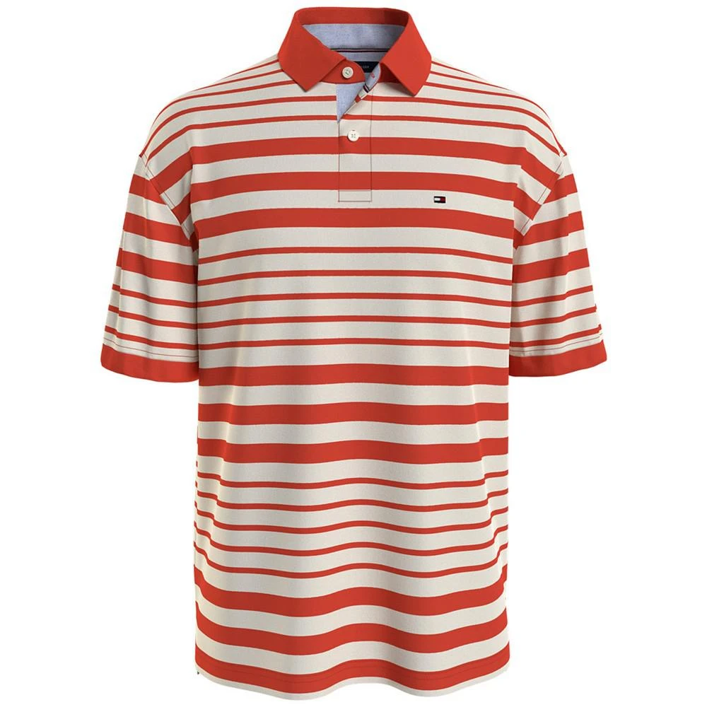 商品Tommy Hilfiger|Men's Big & Tall Nautical Stripe Oversized-Fit Polo,价格¥404,第1张图片