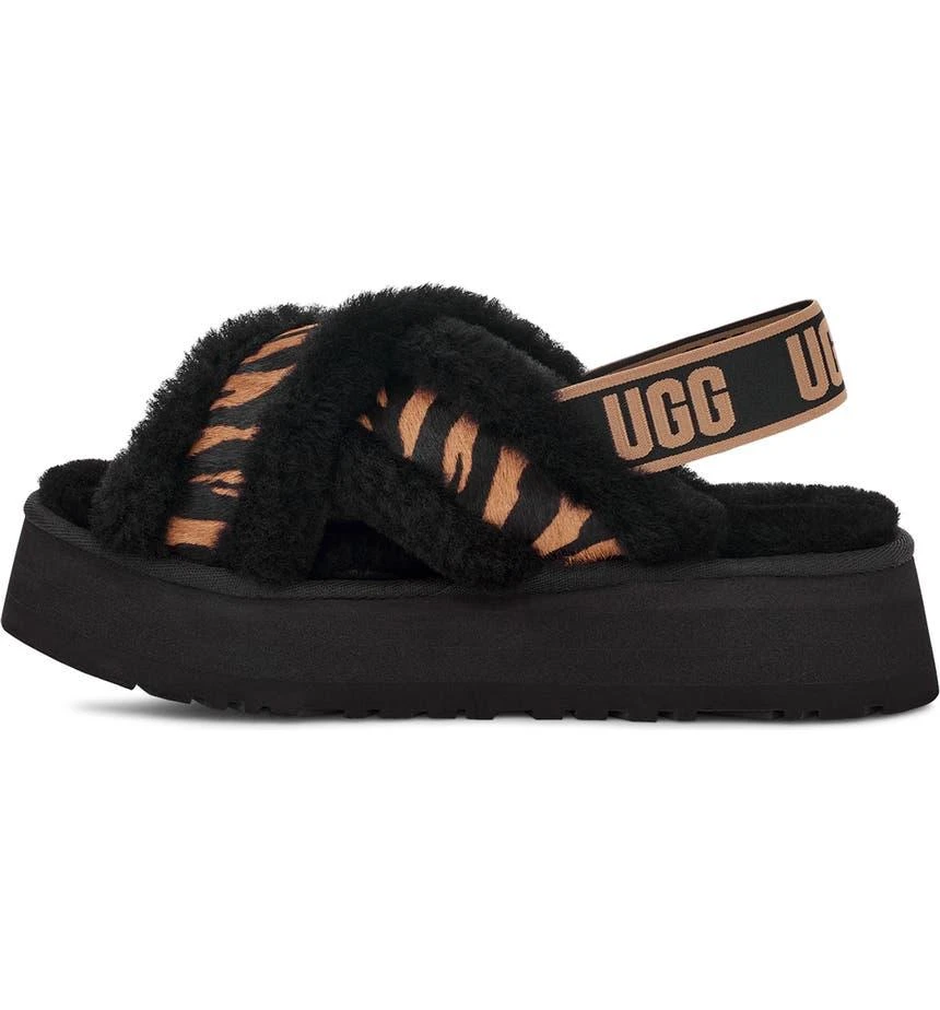 Disco Cross Genuine Shearling Tiger Print Slide 商品