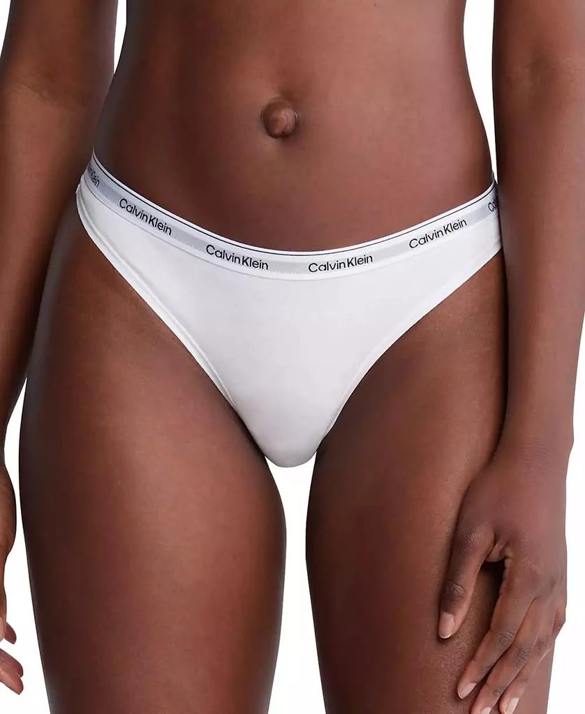 商品Calvin Klein|Women's 3-Pk. Modern Logo Low-Rise Thong Underwear QD5209,价格¥144,第2张图片详细描述