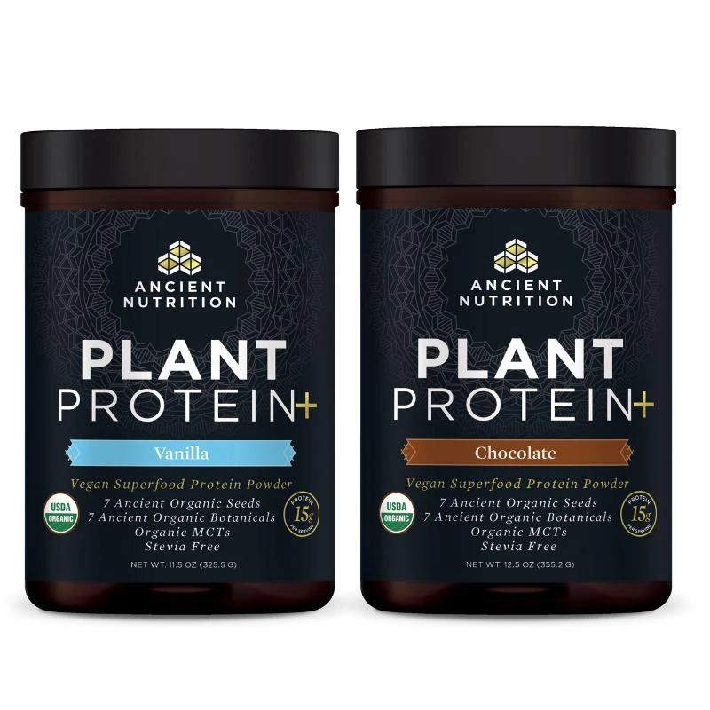 商品Ancient Nutrition|Plant Protein+ Chocolate and Vanilla,价格¥615,第1张图片