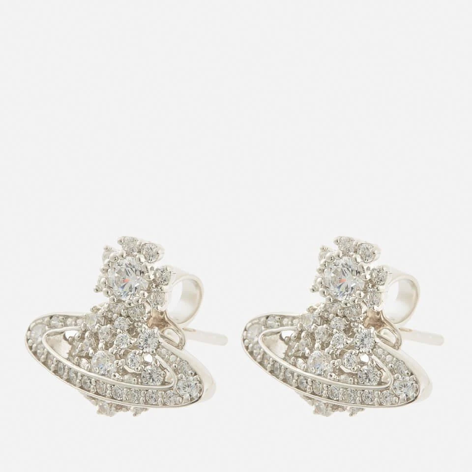 商品Vivienne Westwood|女士 Narcissa 银耳环 - 铂金/白,价格¥978,第2张图片详细描述