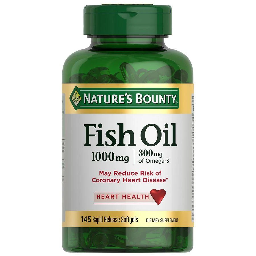 商品Nature's Bounty|Fish Oil With Omega 3 Softgels, 1000 Mg,价格¥171,第1张图片