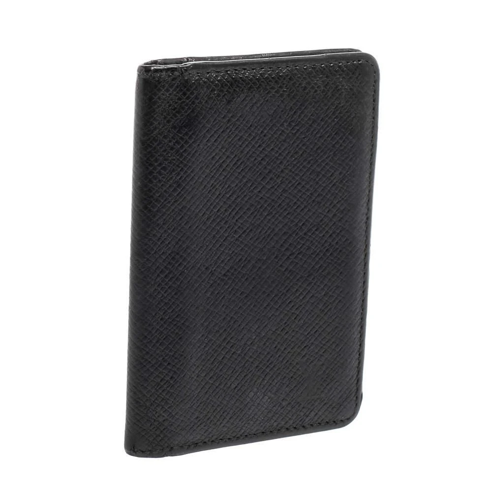 商品[二手商品] Louis Vuitton|Louis Vuitton Black Taiga Leather Pocket Organizer,价格¥1042,第5张图片详细描述