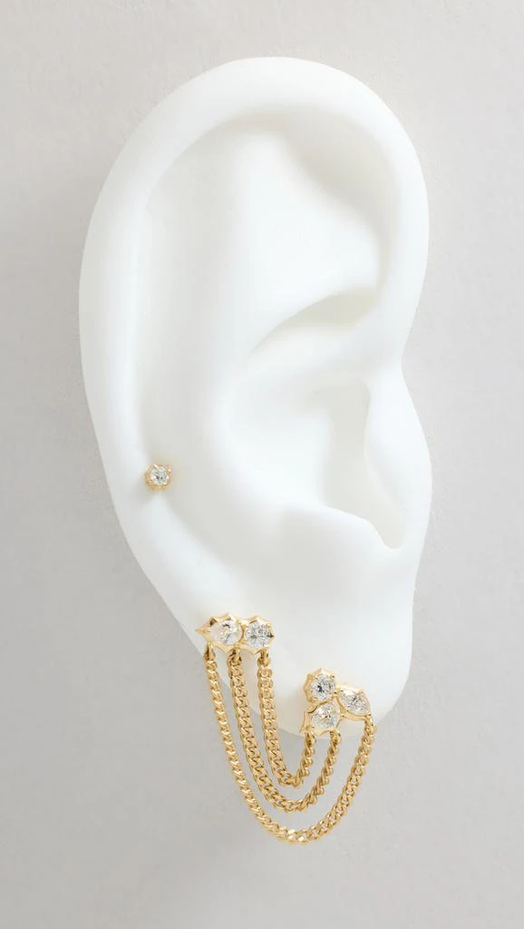 商品Jade Trau|Jade Trau 18k 精致穿孔耳钉,价格¥1799,第3张图片详细描述