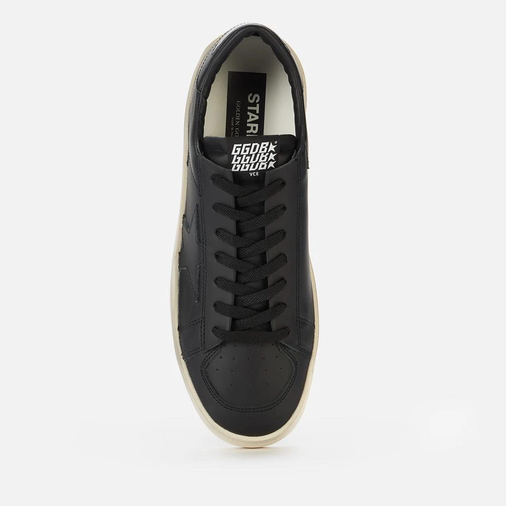 商品Golden Goose|Golden Goose Men's Stardan Leather Trainers - Black,价格¥3447,第3张图片详细描述