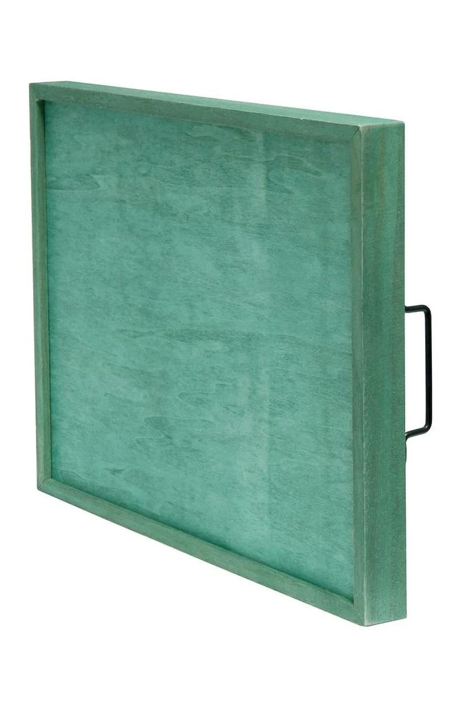 商品LALIA HOME|Decorative Wood Serving Tray with Handles - 15.5" x 12" - "Happy Hour",价格¥203,第5张图片详细描述