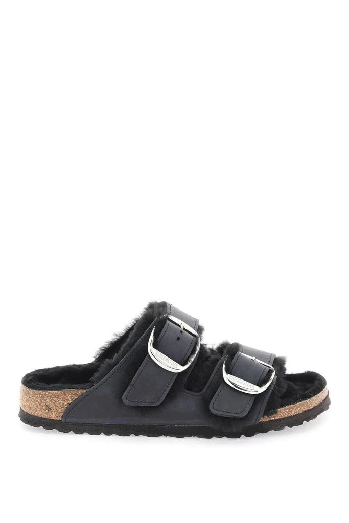 商品Birkenstock|Arizona Big Buckle mules in teddy,价格¥926,第1张图片