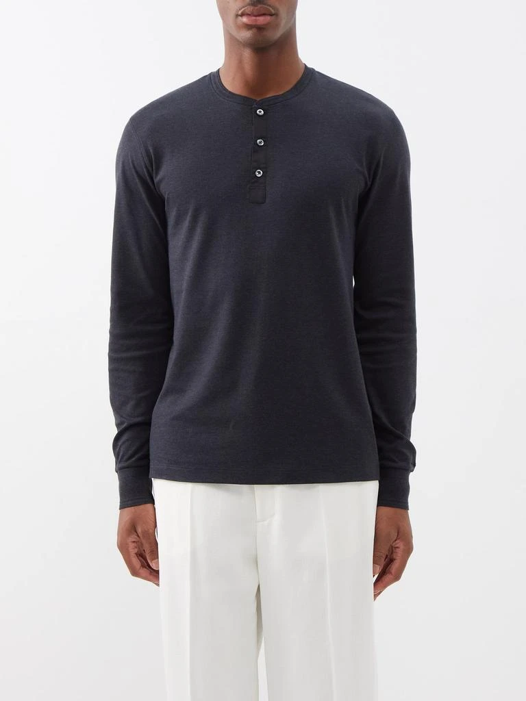 商品Ralph Lauren|Henley cotton-jersey top,价格¥1783,第1张图片