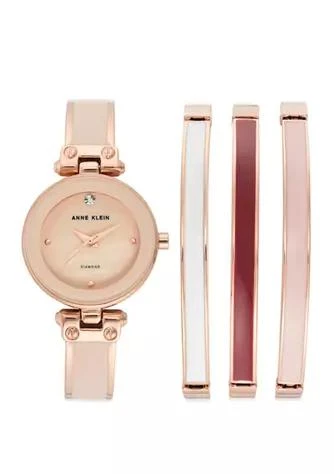 商品Anne Klein|Klein Bangle Watch And Bangle Bracelets Set,价格¥938,第1张图片