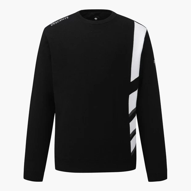 商品【预售商品15天发货】 DESCENTE|高球系列男士轻便防风毛衣适合周末休闲穿着 DO42MFKPO9-BLKG,价格¥1413,第1张图片