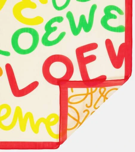 商品Loewe|Logo cotton and silk scarf,价格¥1524,第5张图片详细描述