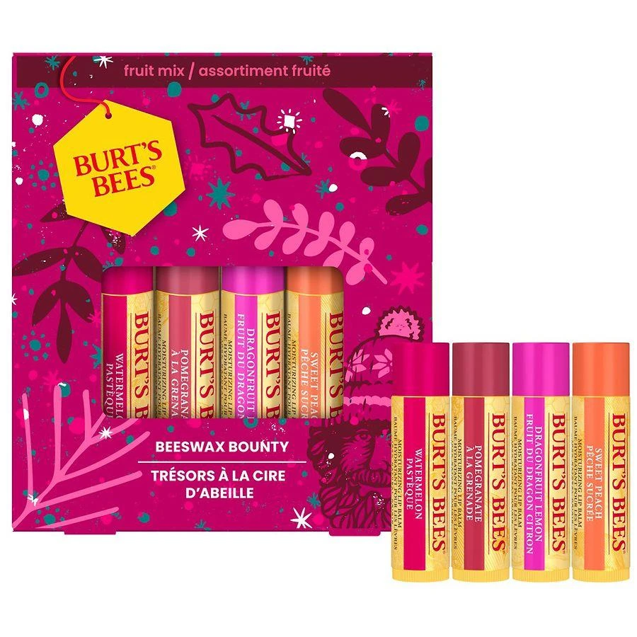 商品Burt's Bees|Lip Balm Gift Set, Beeswax Bounty Fruit Mix Fruit Mix,价格¥99,第3张图片详细描述