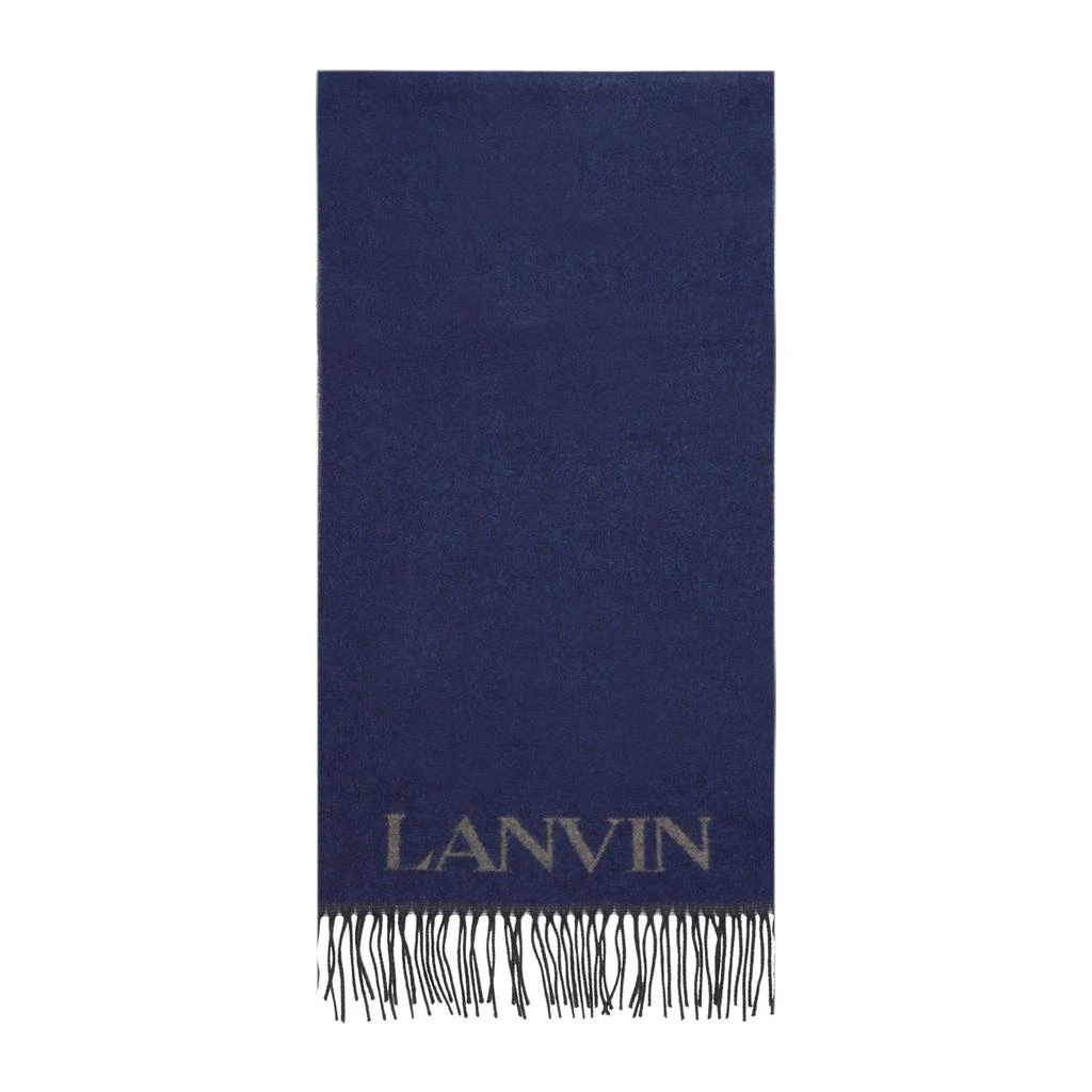 商品Lanvin|Lanvin Logo Intarsia-Knit Fringed Scarf,价格¥1289,第1张图片