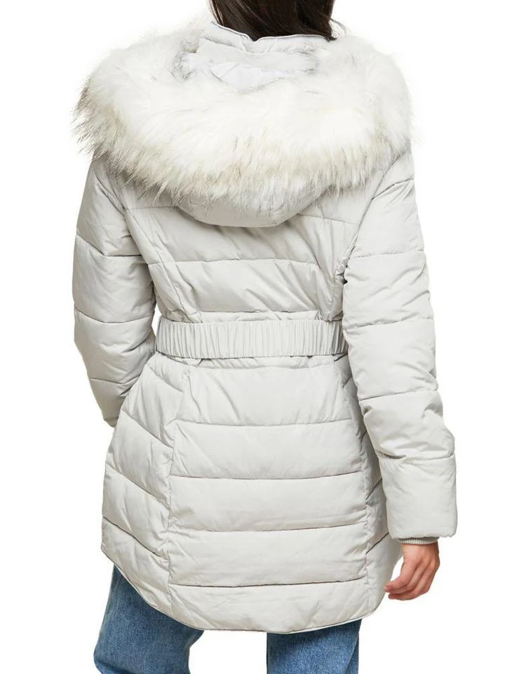 商品Miss Selfridge|Longline Belted Faux Fur-Trimmed Puffer Jacket,价格¥620,第3张图片详细描述