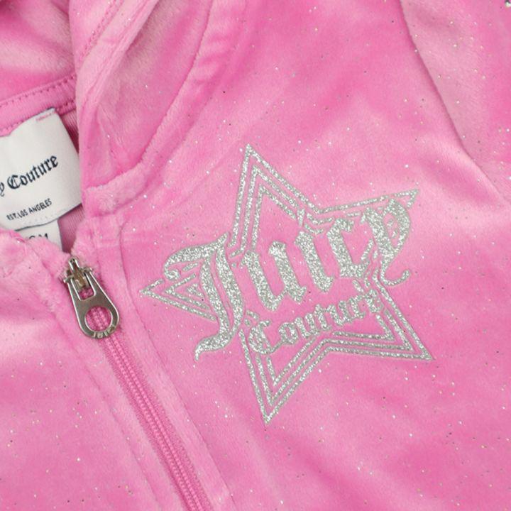 商品Juicy Couture|Pink Star Glitter Velour Tracksuit,价格¥424,第4张图片详细描述