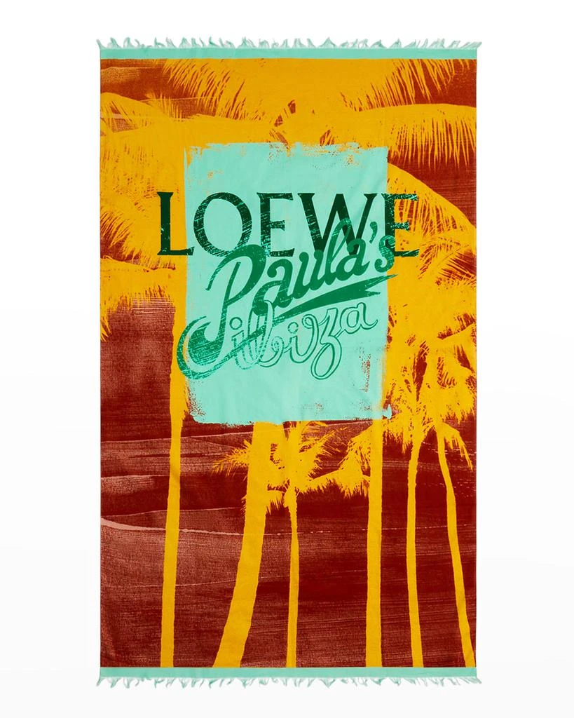 商品Loewe|x Paula's Ibiza Palm Tree Logo Pareo,价格¥4284,第1张图片