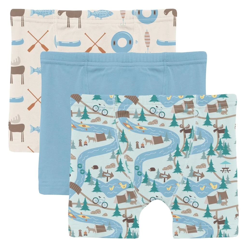 商品KicKee Pants|Print Boxer Brief Set of 3 (Big Kid),价格¥293,第1张图片详细描述
