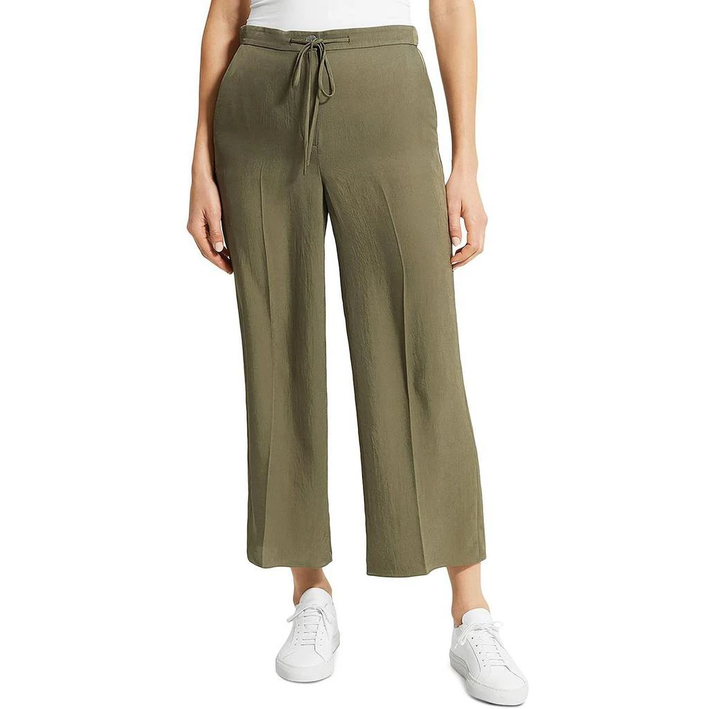 商品Theory|Theory Womens Twill Drawstring Hem Wide Leg Pants,价格¥271,第2张图片详细描述