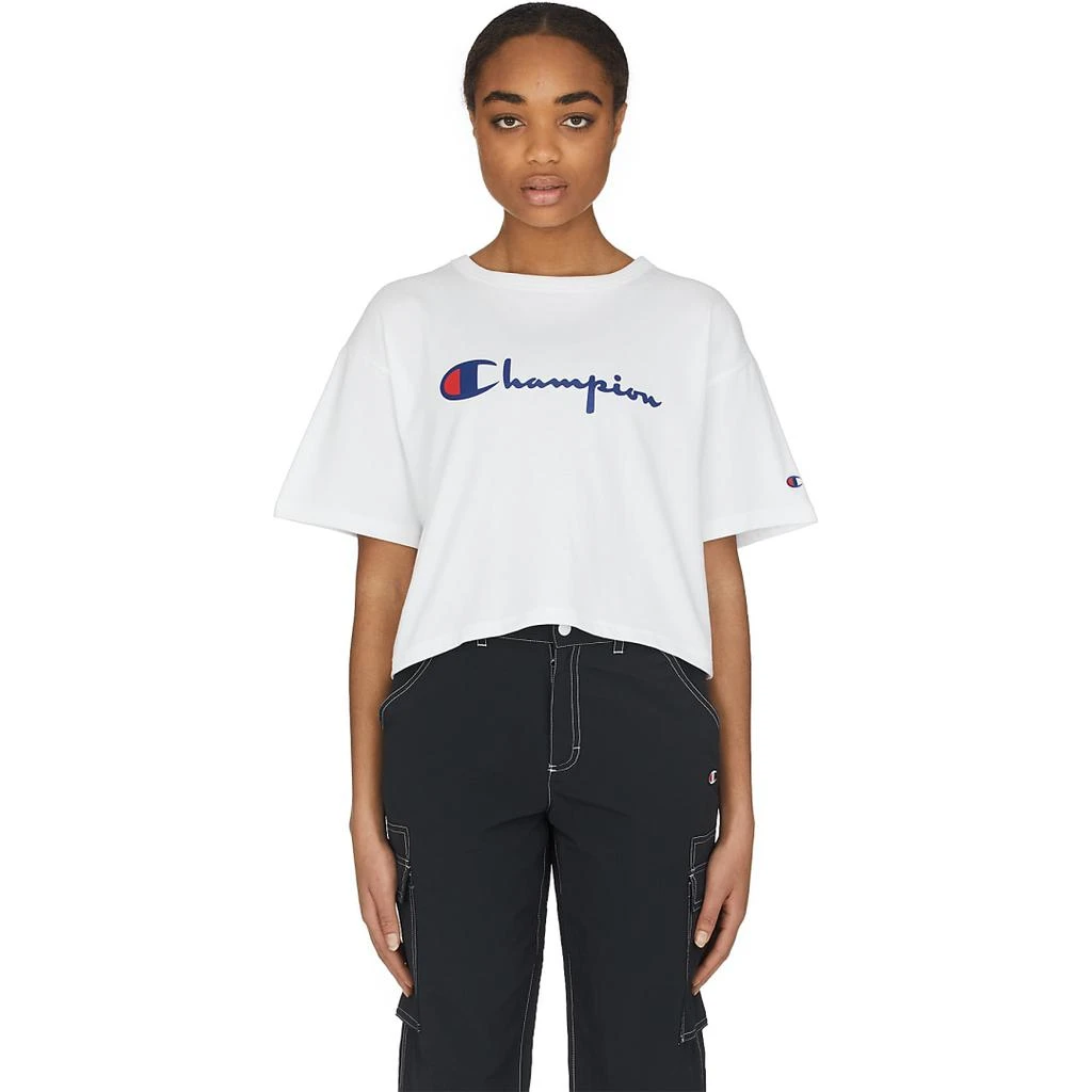 商品CHAMPION|Script Logo Crop T-Shirt,价格¥107,第1张图片