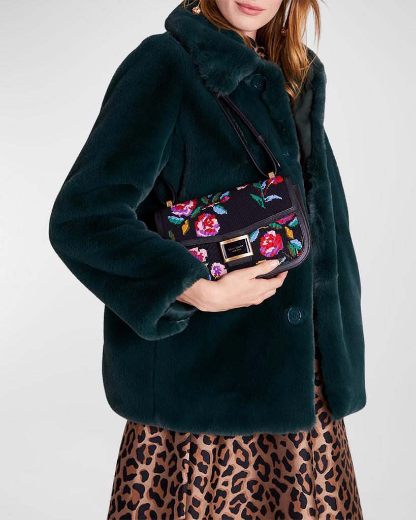 商品Kate Spade|medium flower canvas shoulder bag,价格¥3180,第4张图片详细描述