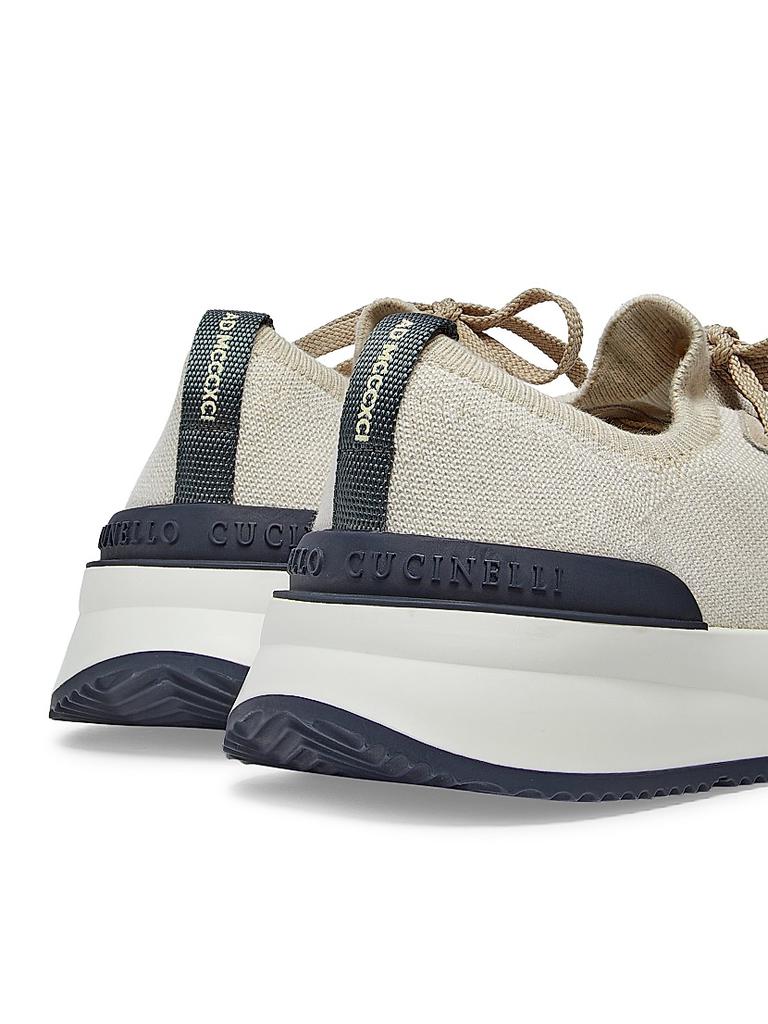 【関税＆送料込み】Brunello Cucinelli Beige Ballet Shoes Wi Brunello Cucinelli Stretch-Knit Low-Top Sneakers | Saks