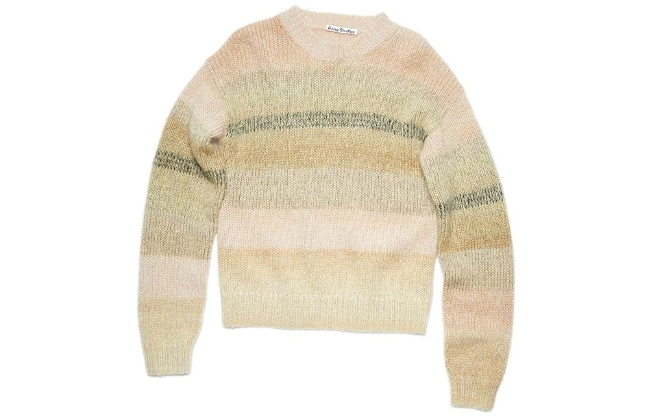 商品[国内直发] Acne Studios|[预售3天]FW22 条纹渐变针织套头毛衣 女款 米色,价格¥1301,第1张图片