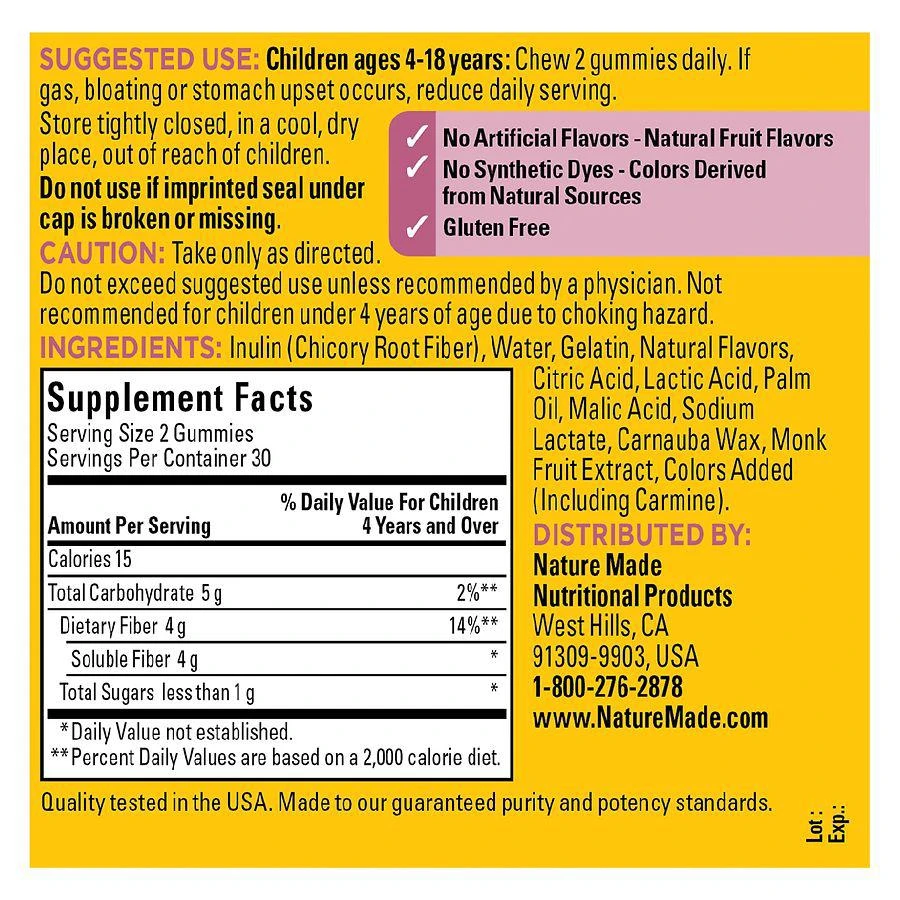 商品Nature Made|Kids First Fiber Gummies Assorted Fruit Flavors,价格¥108,第3张图片详细描述