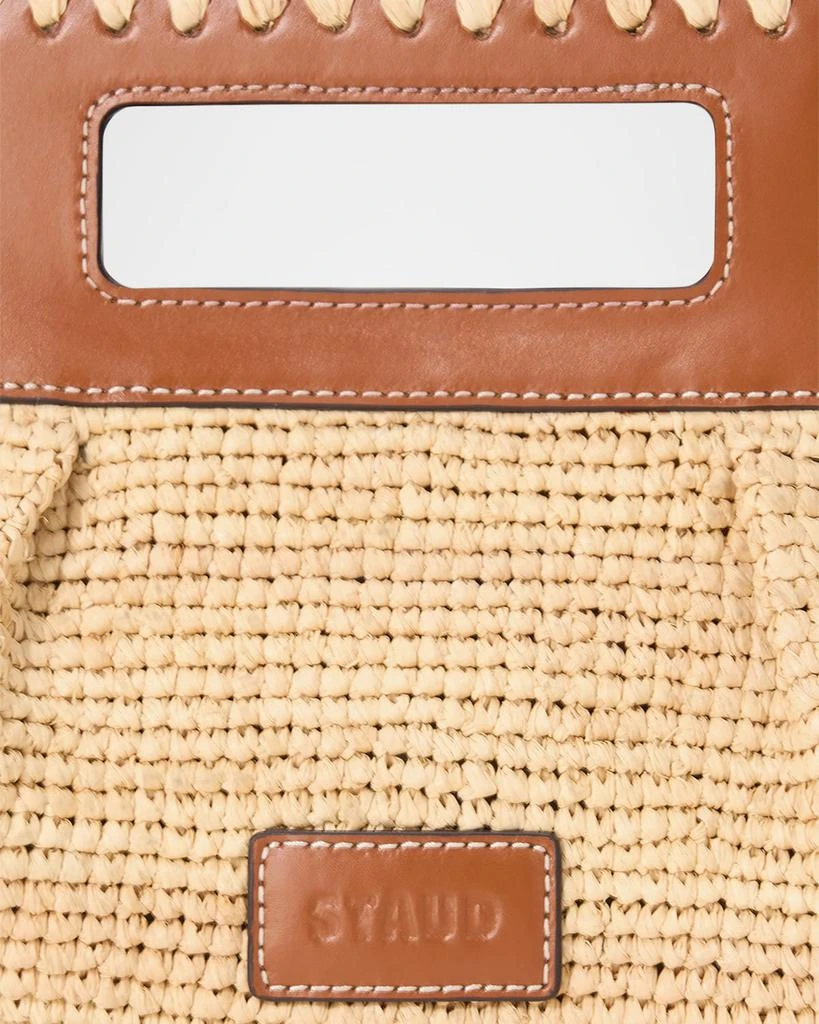 商品Staud|Lena Raffia and Leather Clutch Bag,价格¥2280,第4张图片详细描述