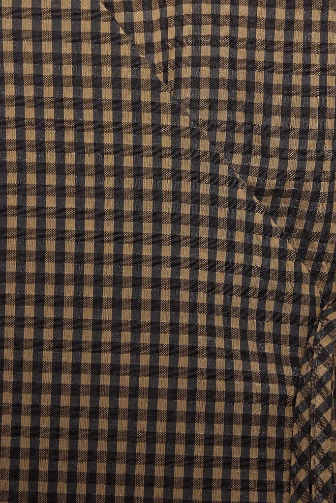 商品Ganni|Gingham seersucker mini wrap dress,价格¥829,第2张图片详细描述