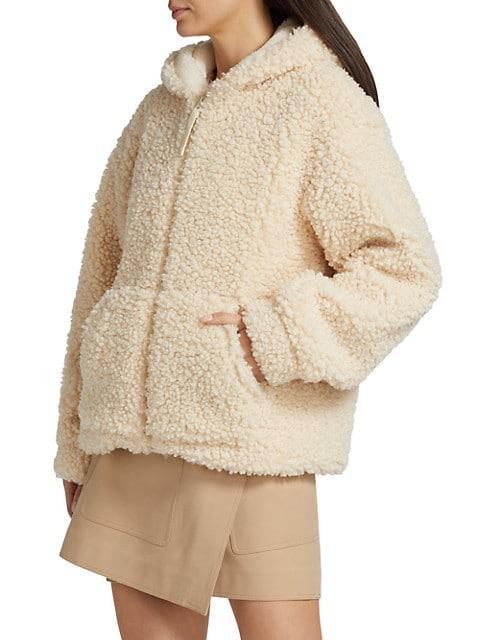 Faux Shearling Hooded Jacket商品第4张图片规格展示