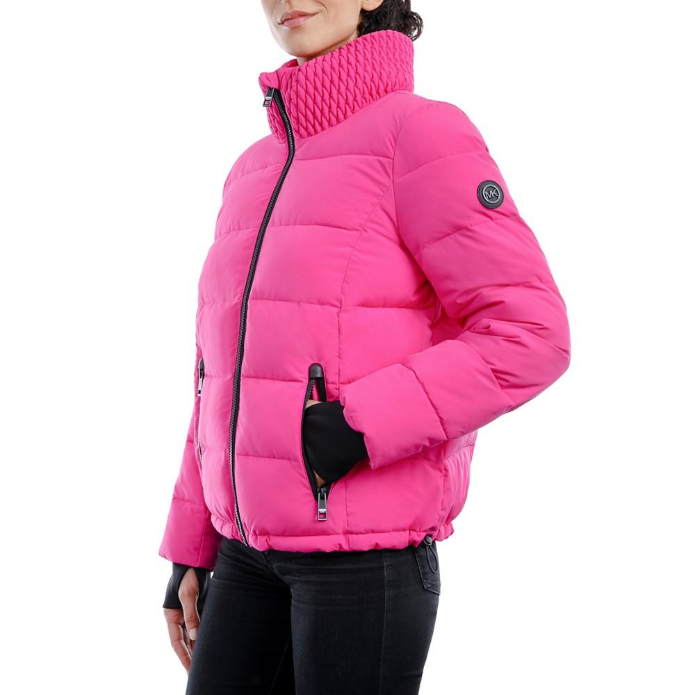 Women's Textured-Collar Puffer Coat商品第3张图片规格展示