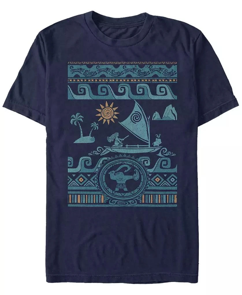 商品Disney|Disney Men's Moana Ocean Sweater Collage, Short Sleeve T-Shirt,价格¥186,第1张图片