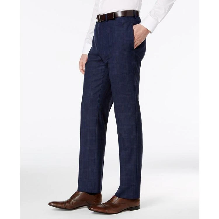 X-Fit Men's Dark Blue Plaid Slim Fit Suit 商品
