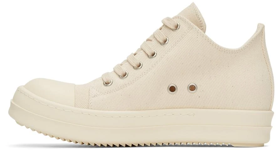 商品Rick Owens|Beige Denim Low Sneakers,价格¥4246,第3张图片详细描述