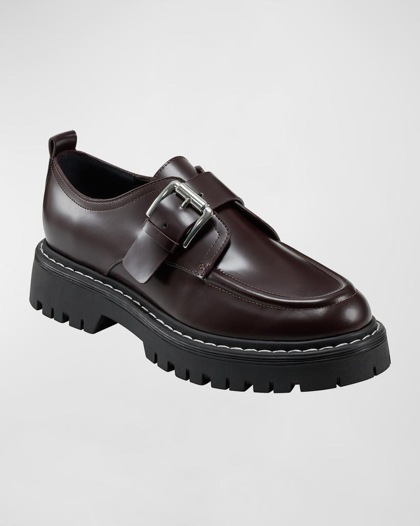 商品Marc Fisher|Tarla Leather Buckle Casual Loafers,价格¥1125,第2张图片详细描述