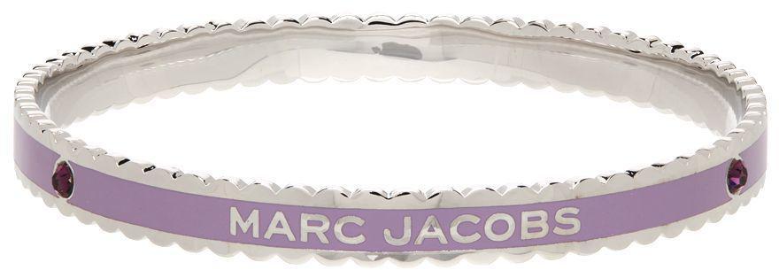 商品Marc Jacobs|Purple & Silver 'The Medallion' Scalloped Bangle,价格¥712,第5张图片详细描述