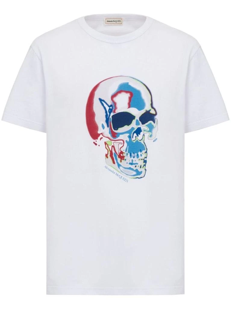 商品Alexander McQueen|Alexander McQueen `Solarized Skull` Print T-Shirt,价格¥1143,第1张图片