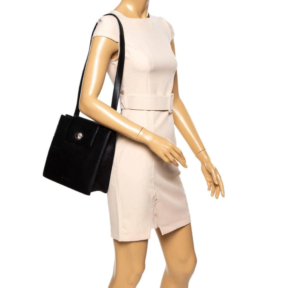 商品[二手商品] BVLGARI|Bvlgari Black Leather Accordion Shoulder Bag,价格¥1114,第2张图片详细描述