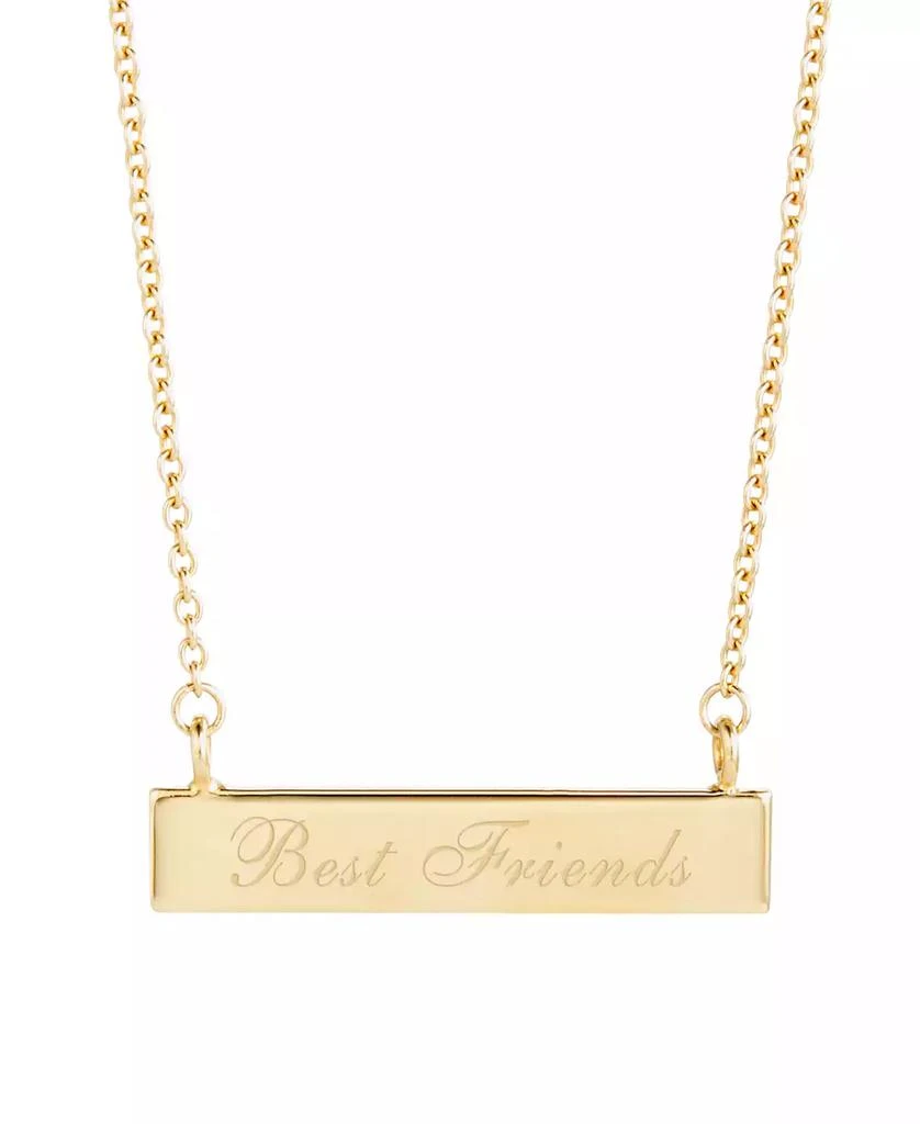 商品brook & york|14K Gold Plated Best Friends Bar Necklace,价格¥593,第1张图片