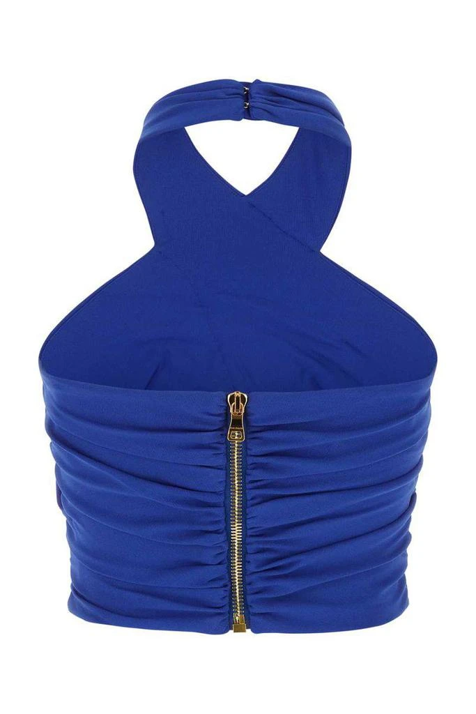 商品Balmain|Balmain Halter Nack Draped Jersey Cropped Top,价格¥4298,第4张图片详细描述