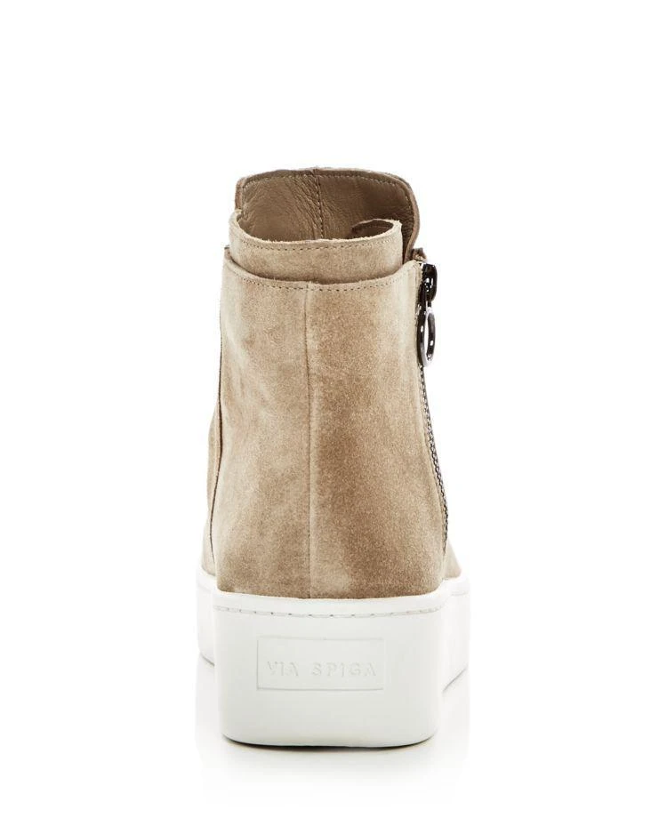 商品Via Spiga|Women's Easton Suede Platform High Top Sneakers,价格¥1297,第4张图片详细描述