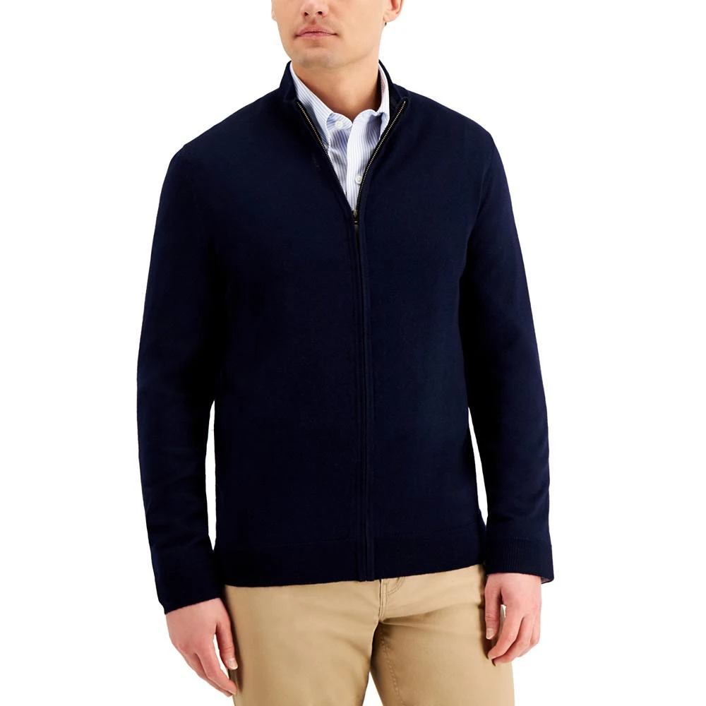商品Club Room|Men's Merino Zip-Front Sweater, Created for Macy's,价格¥222,第1张图片