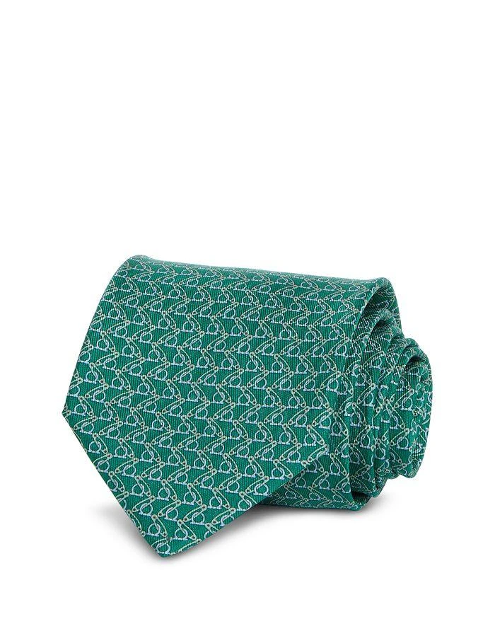 商品Salvatore Ferragamo|Silk Classic Gancini Safety Pin Tie,价格¥1224,第1张图片