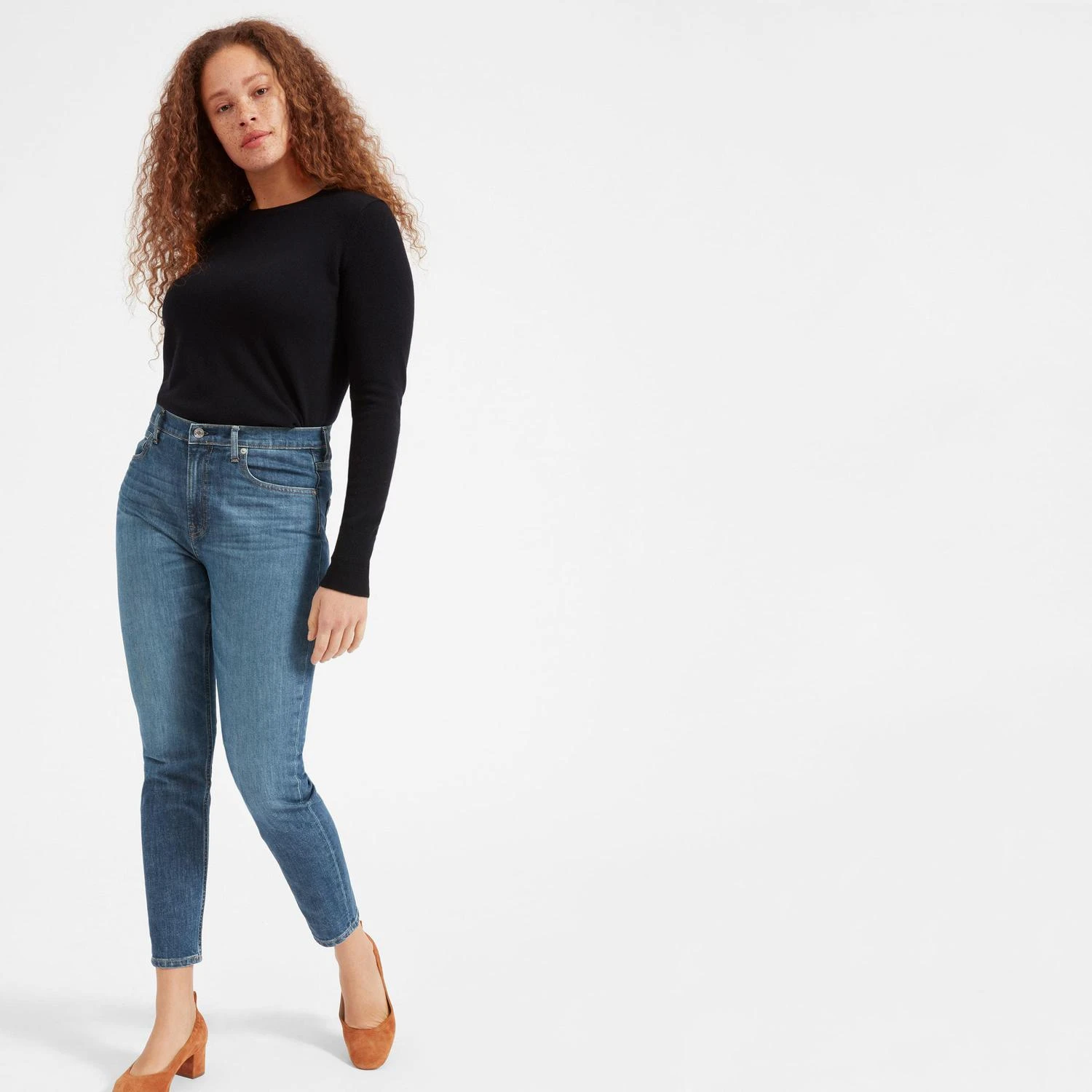 商品Everlane|高腰贴身牛仔裤,价格¥356,第1张图片