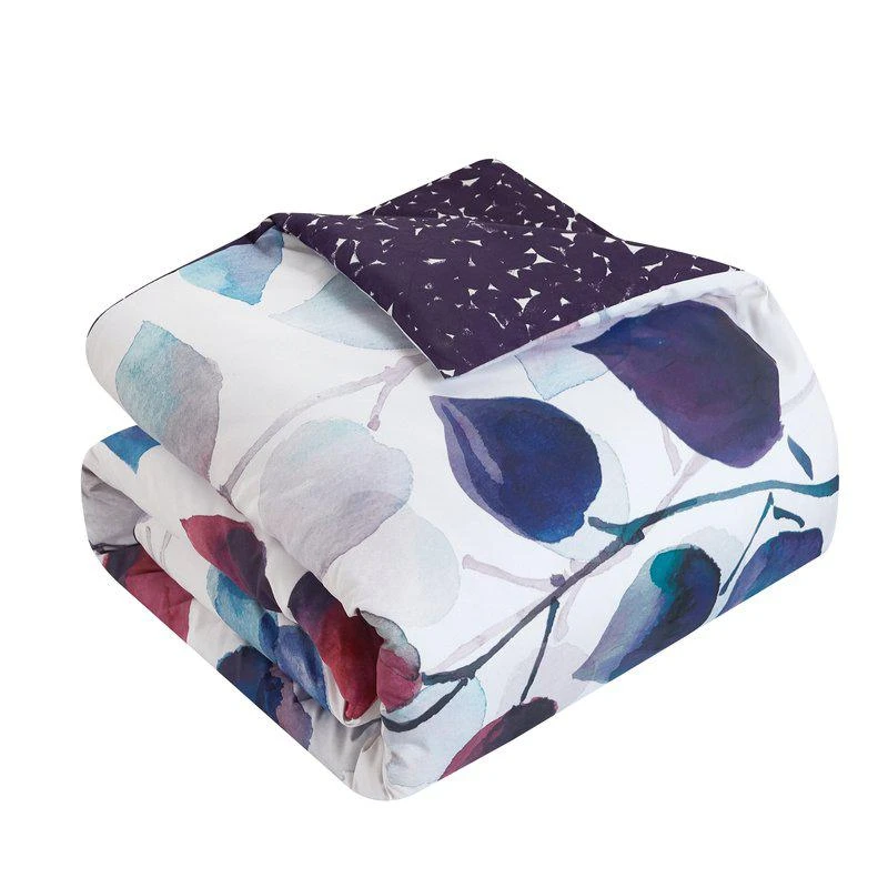 商品Chic Home Design|Anais 9 Piece Reversible Comforter Set Contemporary Watercolor Floral Theme Design Bedding KING,价格¥1167,第2张图片详细描述