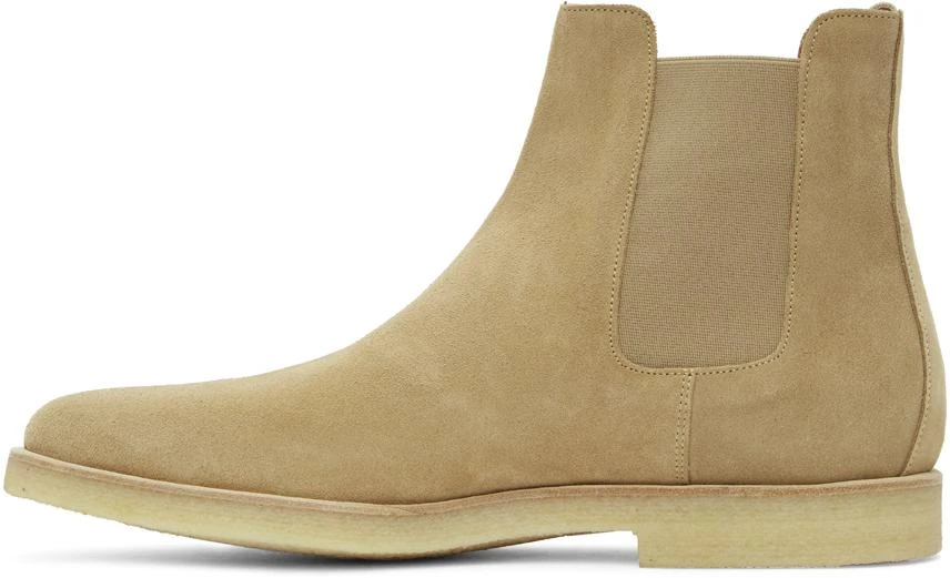 商品Common Projects|Beige Suede Chelsea Boots,价格¥2448,第3张图片详细描述